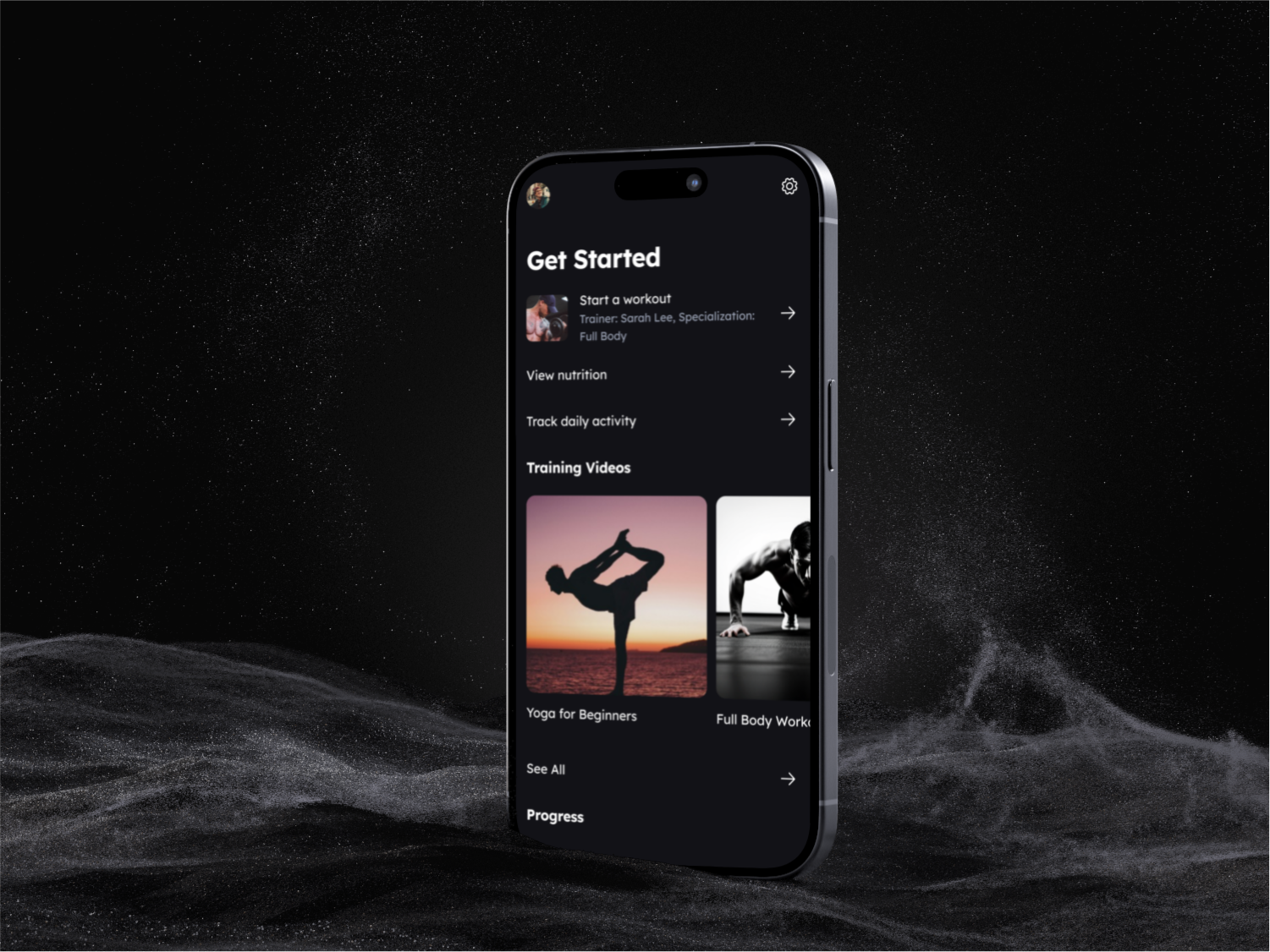 Fitness app Concept app ui ux design