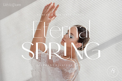 Eternal Spring | Elegant Sans Family calligraphy font display font elegant font family sans font family ligature font minimalist font variable font variable sans