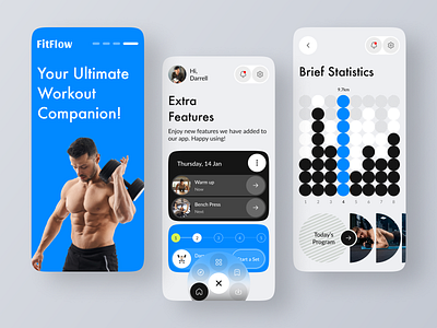 Workout Management App | Fitness Studio | GYM | Exercise Tracker activity activity tracker app app ui fitness fitness app fitness center fitness tracking gym app health location tracker muscle sports training ui ux website workout workout app workout tracker