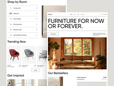 Classico E-commerce Furniture Shop clean ecommerce furniture furniture landingpage furniture web furniture website interior landing page layout minimalist online shop online store shop web shopify store ui web web design webdesign website