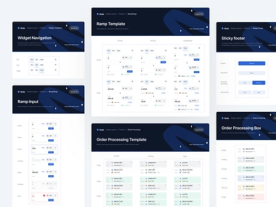 Kado: Components atoms blue box buttons clean components crypto defi design design system finance minimal molecules onramp order patterns templates ui ui components web3