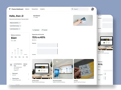 Finance Dashboard design concept app d mobile ui ui design ux design web