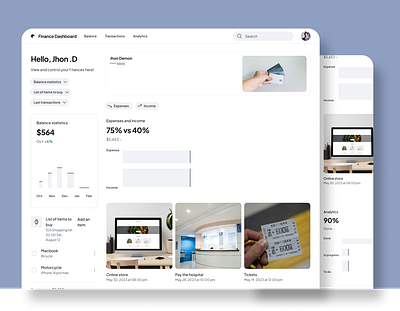 Finance Dashboard design concept app d mobile ui ui design ux design web