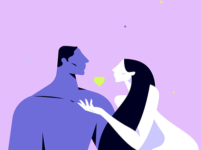 Love animation bold clean couple design flat graphic design heart illustration love man minimal minimalist motion motion graphics neon spring svgator valentines day woman