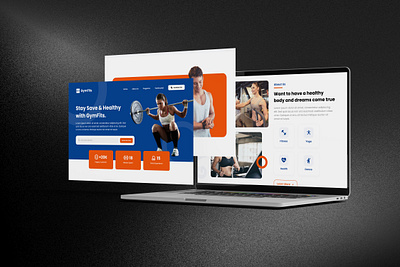 Health and Fitness Website UI graphic design ui