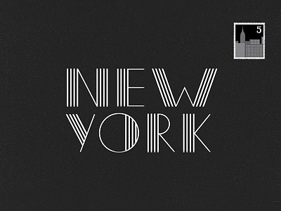 POST | New York black and white city graphic design illustration lines logo monochrome new york new york city nyc place postcard stamp type typography
