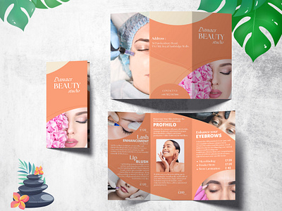 Beauty Studio Leaflet 3d logo brand identity branding graphic design leaflet leaflet design leaflet designs logo designer loog design recent project