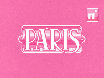 POST | Paris art deco detail france graphic design letter lettering logo ornate paris place postcard type typography