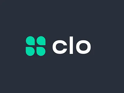 Clo logo black branding drop graphic design green logo minimal round vector
