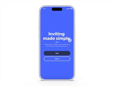 Invite App Prototype design mobile app ui ux