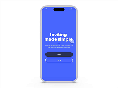Invite App Prototype design mobile app ui ux