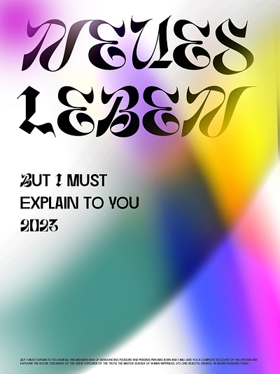 Neues Leben design photoshop poster typo typography