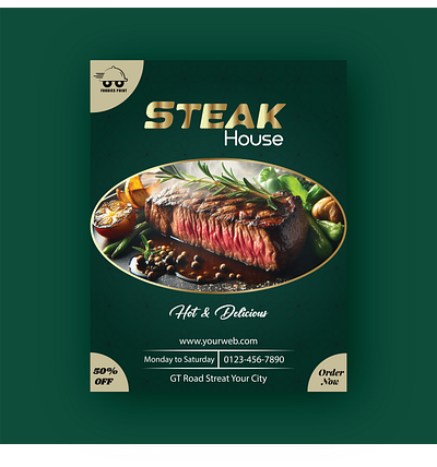 Business Flyer Design...... delicious deliciousness dinner foodlover grill instafood restaurant steak steakhouse treatyourself yummyquality