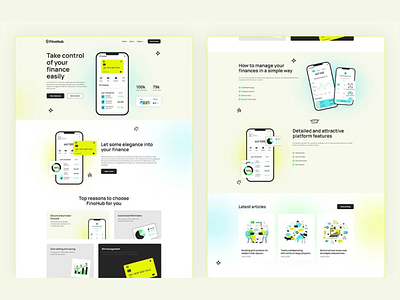 Finohub-Saas Website Design figma finohub saas saas saas website ui design uiux web design website