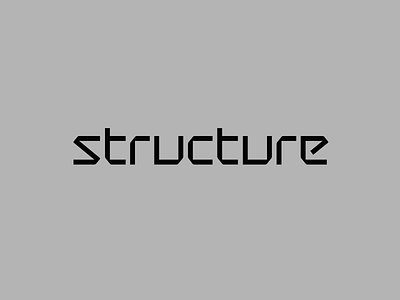 Structure logotype custom flat futuristic geometric logo minimalism modern simple type typography vector