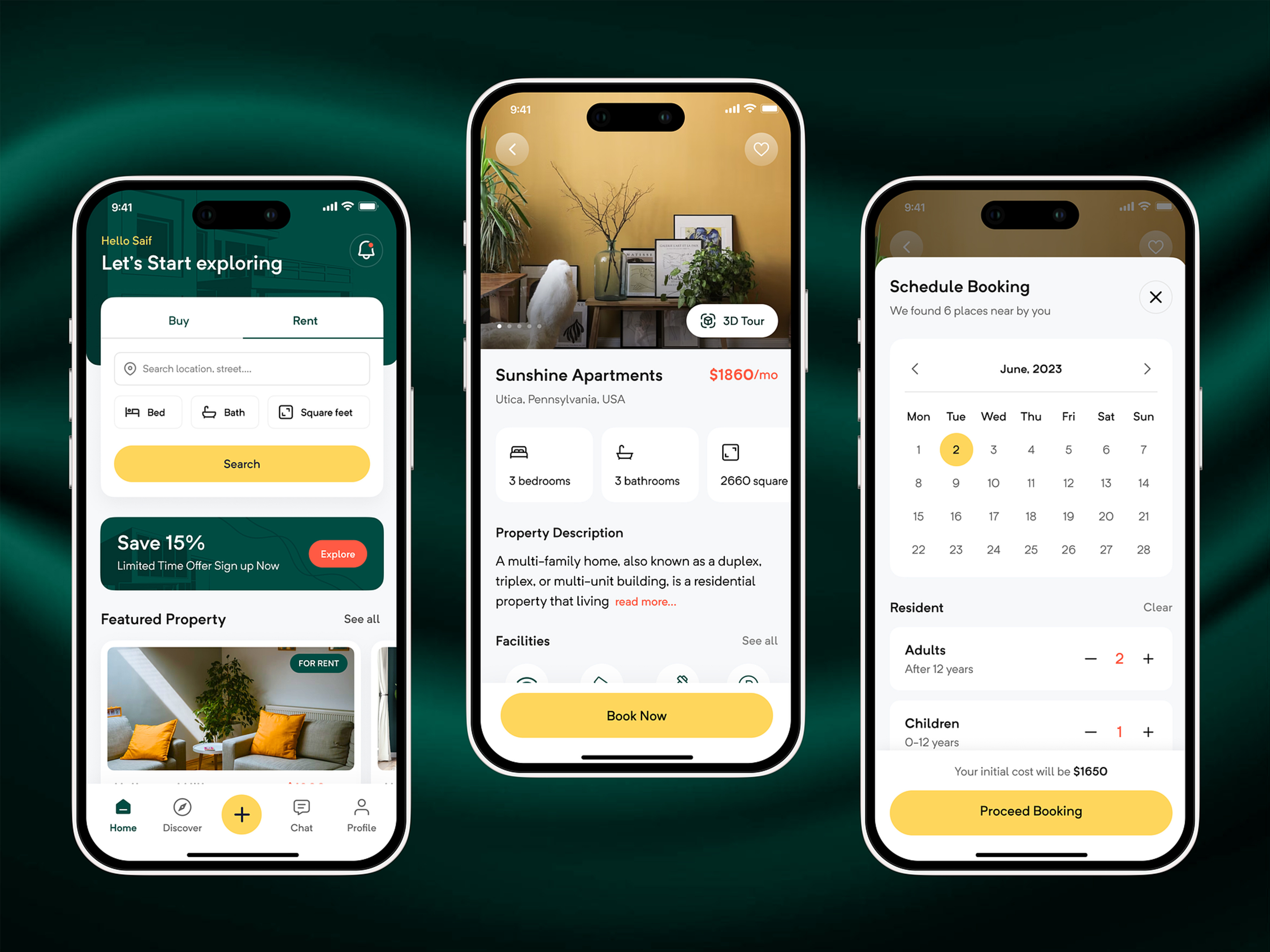 Example of Mobile App Design (15 Screens)
