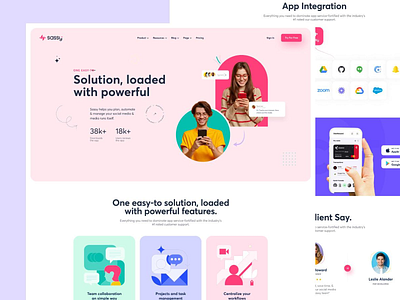 Sassy-Saas Website Design figma saas saas design saas website sassy saas ui design uiux web design website