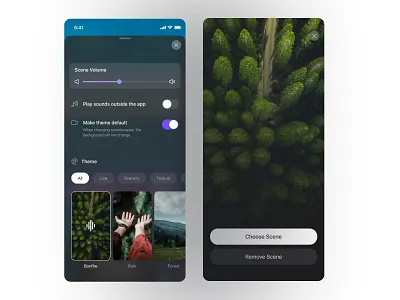 Subliminal App With Dynamic Background affirmation app background dynamic dynamic background dynamic homepage mobile mobile app subliminal subliminal app ui ui design