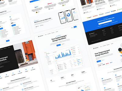 Landing Pages - Lookscout Design System clean design hero homepage landing page layout lookscout saas ui user interface ux webpage website