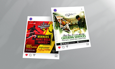 Instagram post branding catering post fiverr logo design graphic design instapost logo design modern social media webflyer