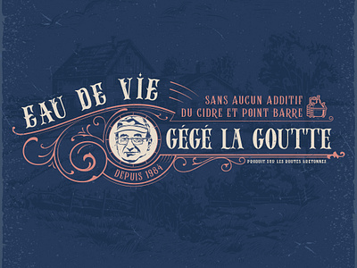 Eau de vie Gégé La Goutte branding graphic design logo