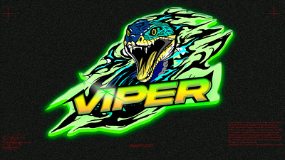 VIPER MASCOT LOGO WITH EFFECT animal art design game gaming graphic illustration logo mascot vector viper