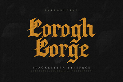 Corogh Gorge - Blackletter Font blackletter bold branding brave classic corogh gorge blackletter font display font gothic logotype rough typeface