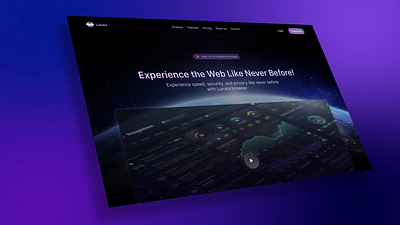 Lunara - Landing Page design landing landingpage ui uiux ux webdesign website