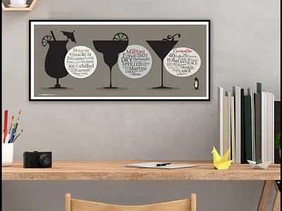 Cocktail poster cocktails graphic design illustration poster typography