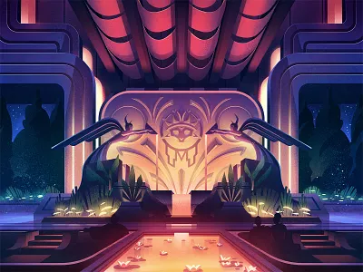 MTG Cabaretti Hideout art card art digital illustration fantasy art illustration interior magic