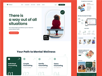 Mental Health Platform - Website care design health healthcare idea mobile product design psychologist ui website