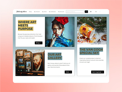 Station Culture - An online store about art and culture art art direction design online store ui ux ux design web design web development