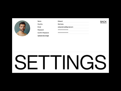 Settings – Daily UI – #007 007 daily ui dailyui profile settings settings profile web