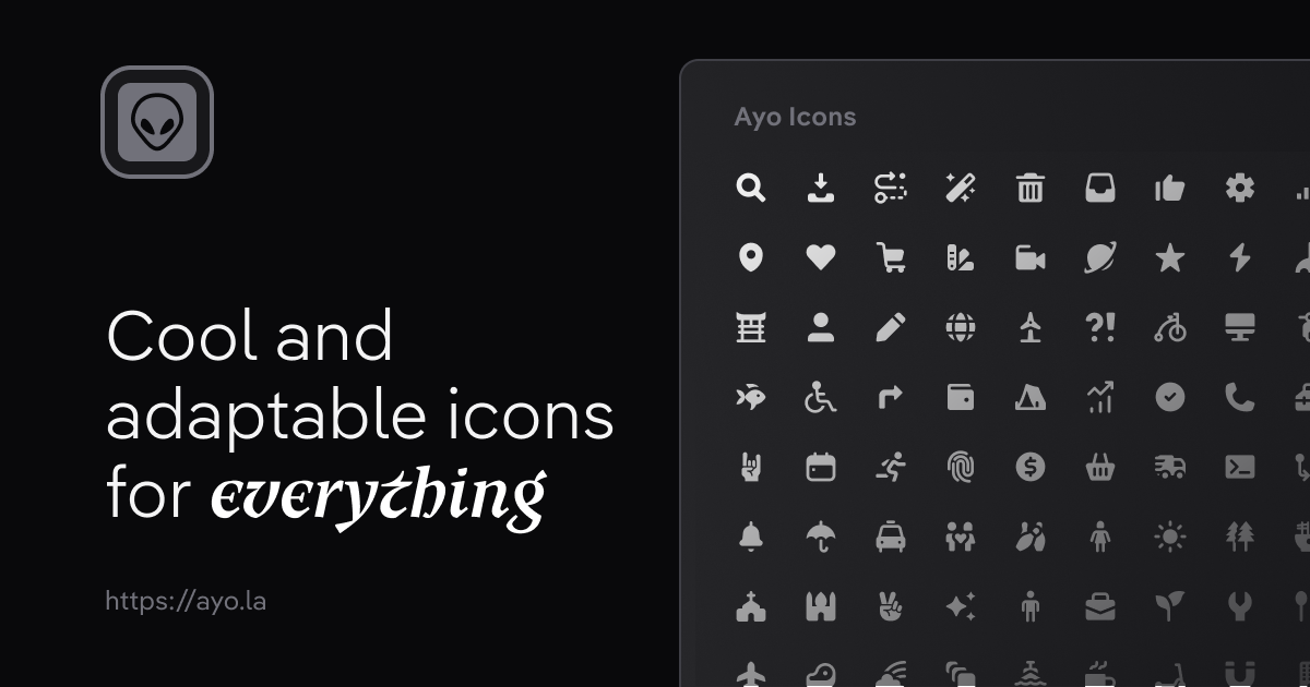 Ayo Icons meta image icon icon design icon set iconography icons layout meta image ui