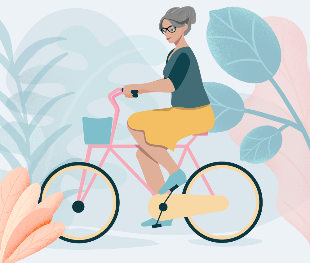 Sylvia excersizing illustrations