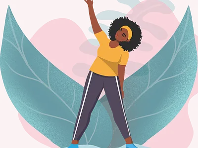 Marie exercising illustrator