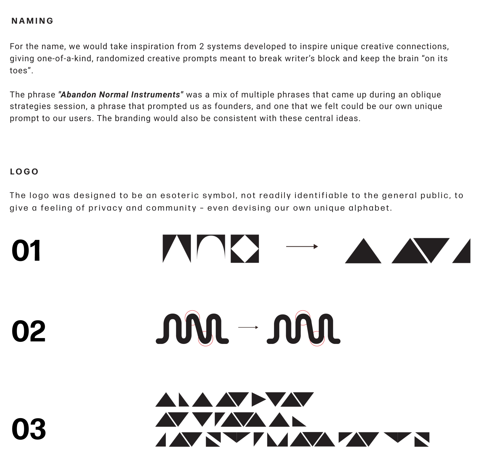 Abandon Normal Instruments - Naming + Symbology branding naming