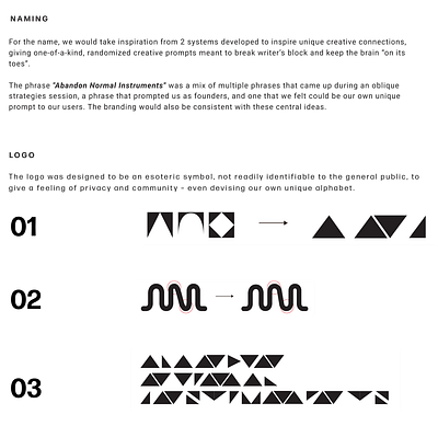 Abandon Normal Instruments - Naming + Symbology branding naming