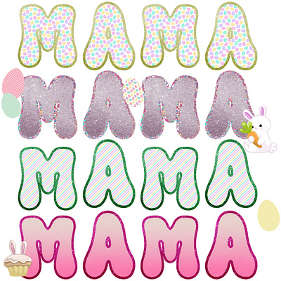 Mama/Mini Easter design digital files graphic design illustration png