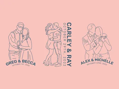 Custom Wedding Gift Illustrations chicago chicago designer couples portrait custom art custom gift custom merchandise graphic design hand drawn illustration ipad illustration love portrait wedding wedding branding wedding gift