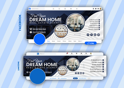 Professional Facebook & Linkedin Cover design template. socialmediacover