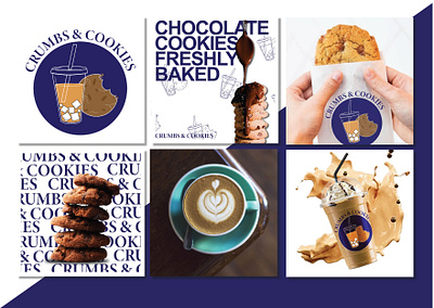 CRUMBS & COOKIES branding coffee cookies design graphic design illustration logo logo design social media design typography ui