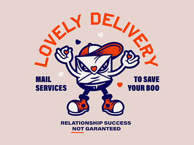 Lovely Delivery apology branding design doodle graphic design illustration logo mail mascot typography valentines valentines day vector
