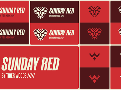 Sunday Red <> Birks Street branding golf sun day red tiger woods visual identity