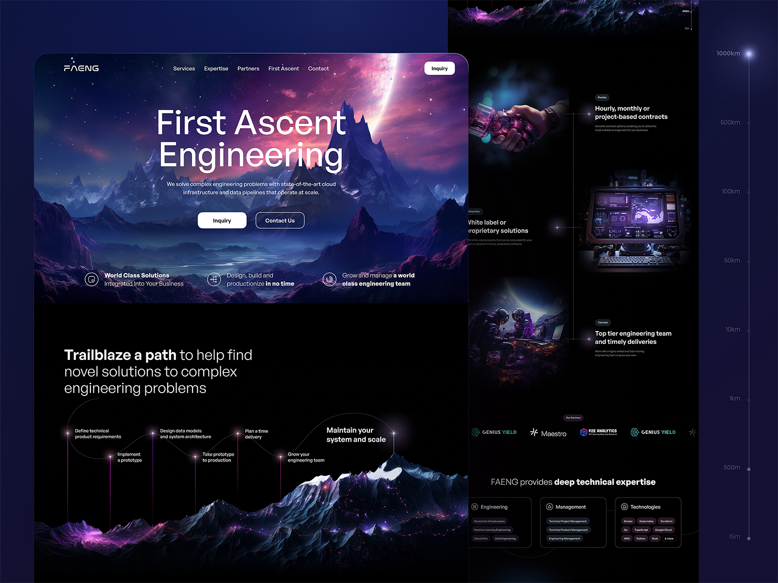 Data Engineering Website: Glow, Midjourney & Sci-Fi