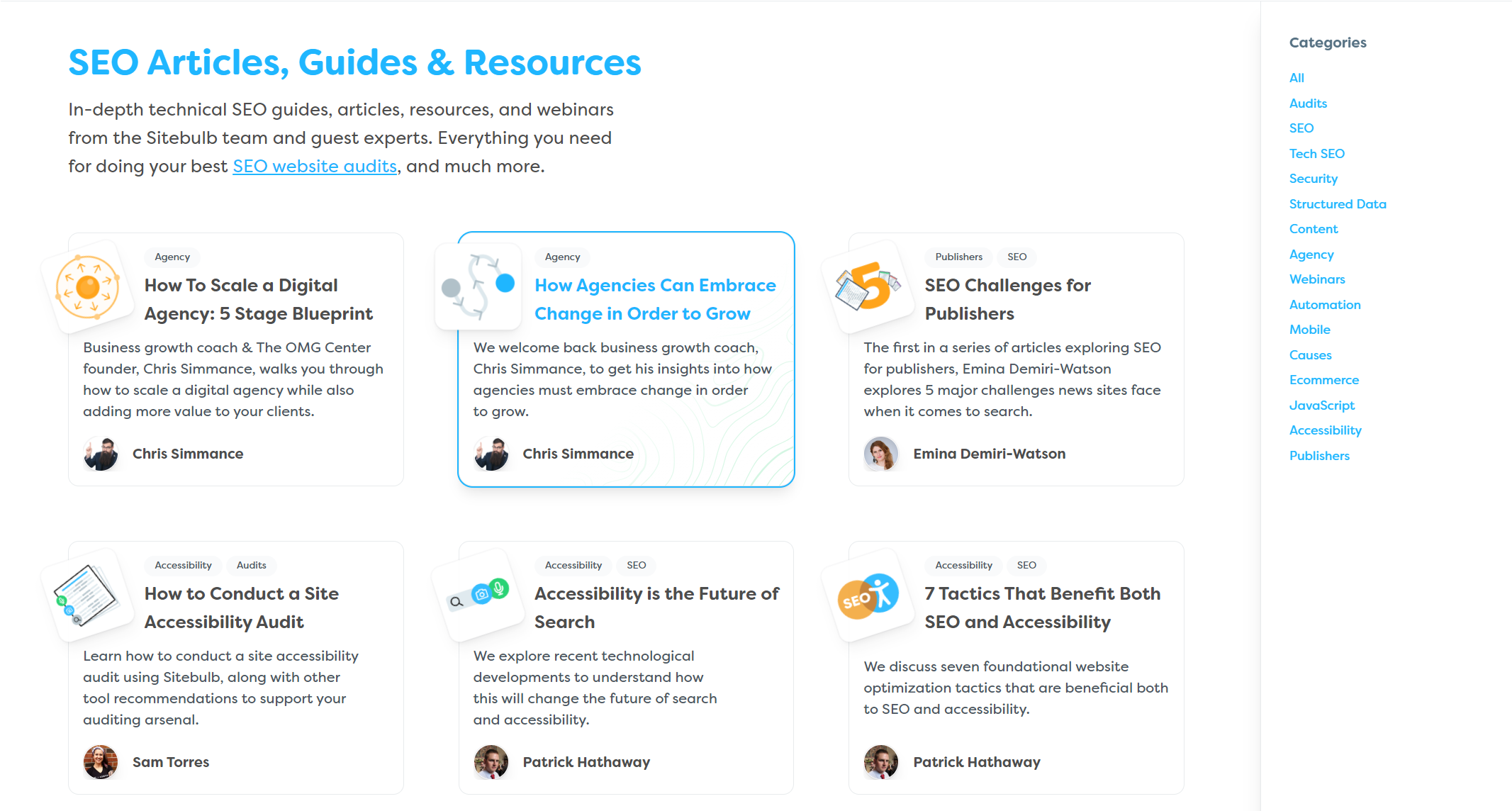 Sitebulb Resources and Guides - Update blog guides ui