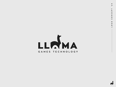 Llama Games - Logo Concept animal animal logo branding games llama logo logo design logodesign logotype