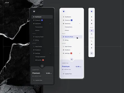 Sidebars - UI Elements #1 4px concept dashboard design design system drop down glassmorphism graphic design hover live preview motion graphics sidebar toggle ui user interface ux web web design webdesign website