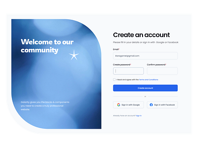 Create account page dailyui design photo ui uiux ux