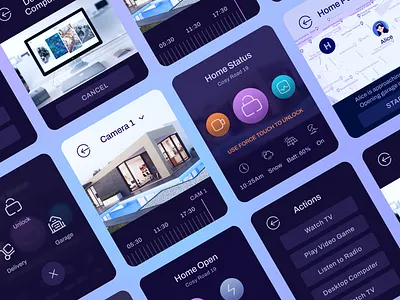 Smart Home App applewatch design product productdesign smarthome smarthomeapp ui uiux ux